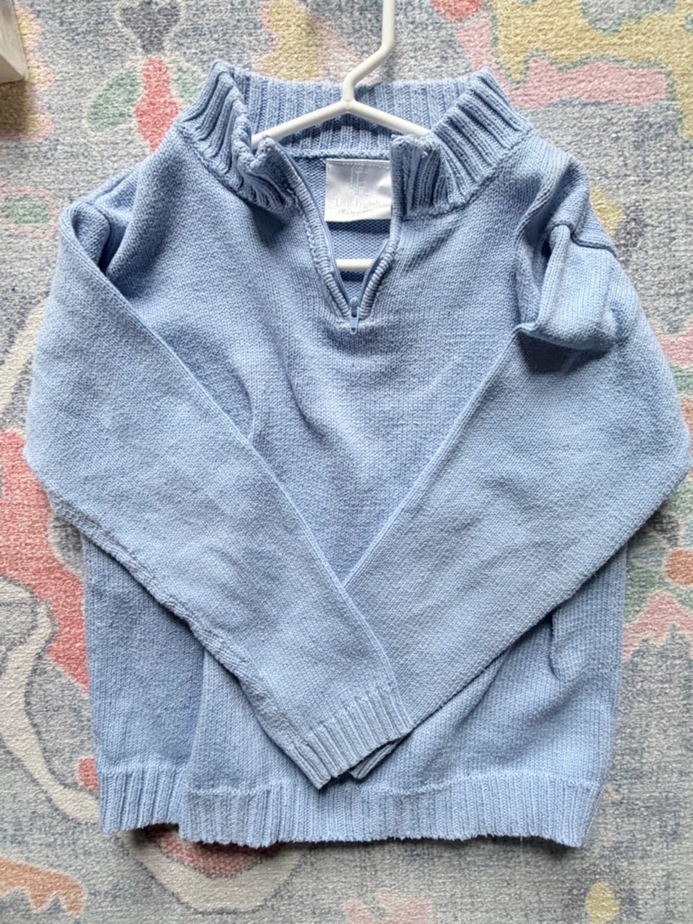 Little English quarter zip sweater